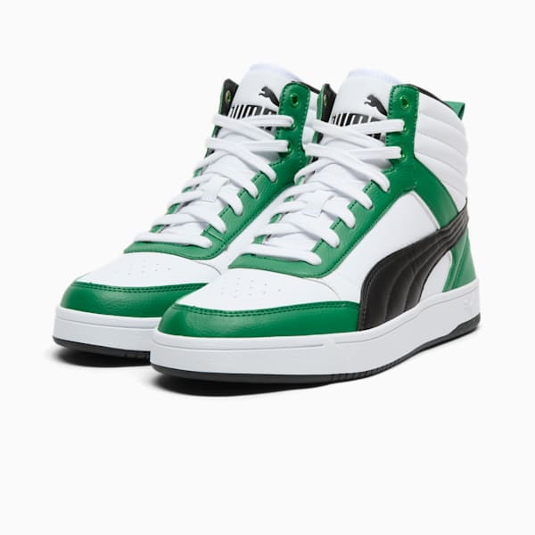 PUMA Dribble Mid Men's Sneakers, PUMA White-PUMA Black-Archive Green, extralarge