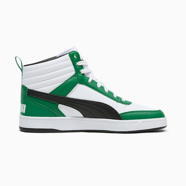 PUMA Dribble Mid Men's Sneakers, PUMA White-PUMA Black-Archive Green, extralarge
