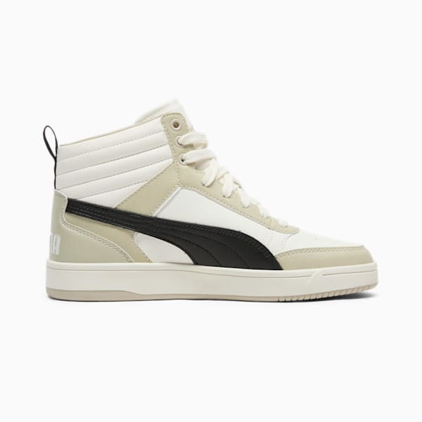 PUMA Dribble Mid Men's Sneakers, Warm White-PUMA Black-Desert Dust, extralarge