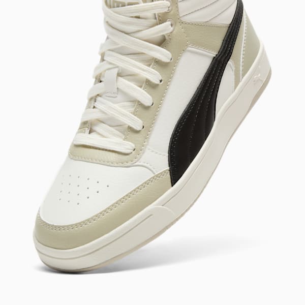 PUMA Dribble Mid Men's Sneakers, Warm White-PUMA Black-Desert Dust, extralarge