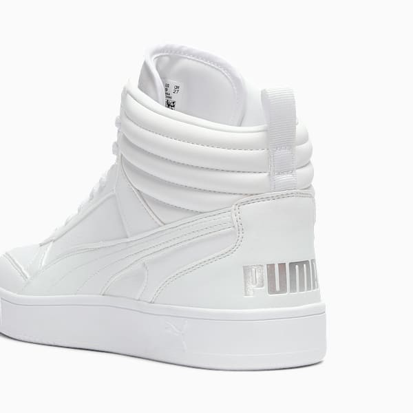 PUMA Dribble Mid Men's Sneakers, PUMA White-PUMA Silver-Cool Light Gray, extralarge