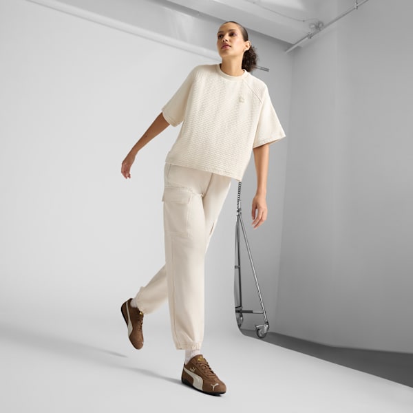Tenis Speedcat Piping para mujer, Haute Coffee-Frosted Ivory, extralarge
