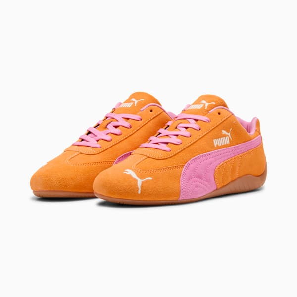 Tenis Speedcat Piping para mujer, Orange Glo-Poised Pink, extralarge