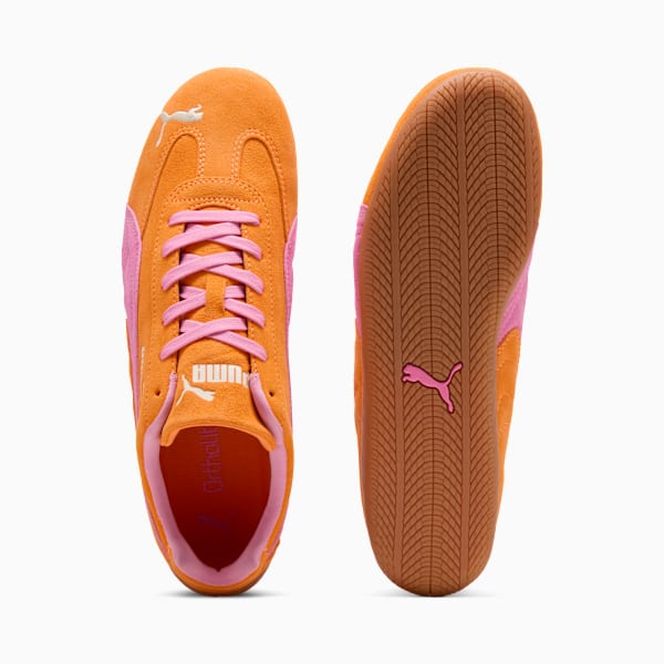 Tenis Speedcat Piping para mujer, Orange Glo-Poised Pink, extralarge