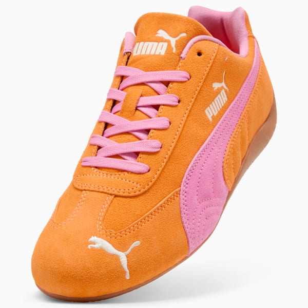 Tenis Speedcat Piping para mujer, Orange Glo-Poised Pink, extralarge