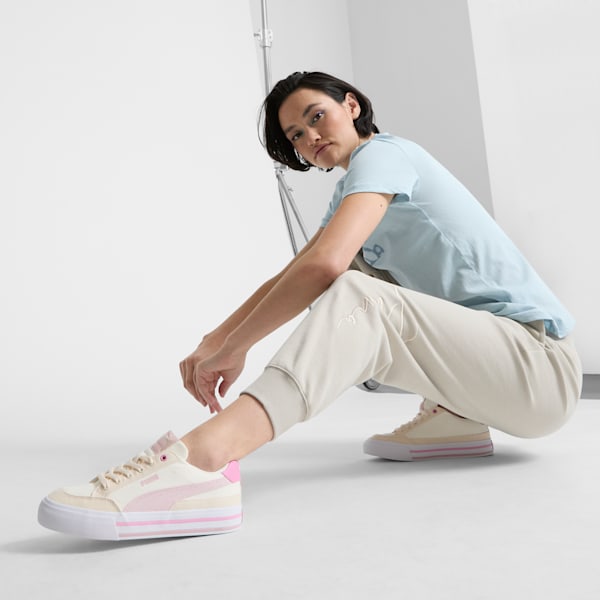 Court Classic Vulc Womens Sneakers, Warm White-Mauve Mist-Alpine Snow, extralarge