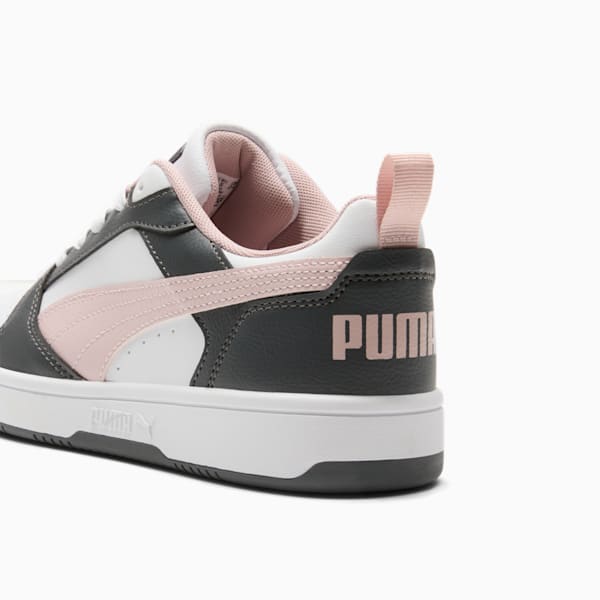 Tenis para mujer Rebound v6 Low, Strong Gray-Mauve Mist-PUMA White, extralarge