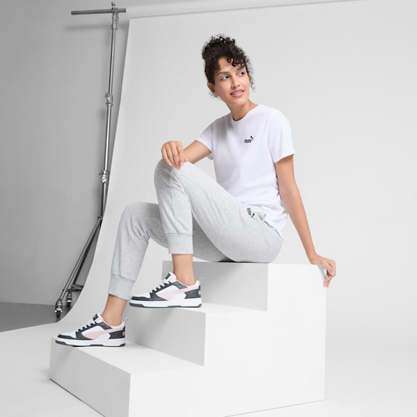 Tenis para mujer Rebound v6 Low, Strong Gray-Mauve Mist-PUMA White, extralarge