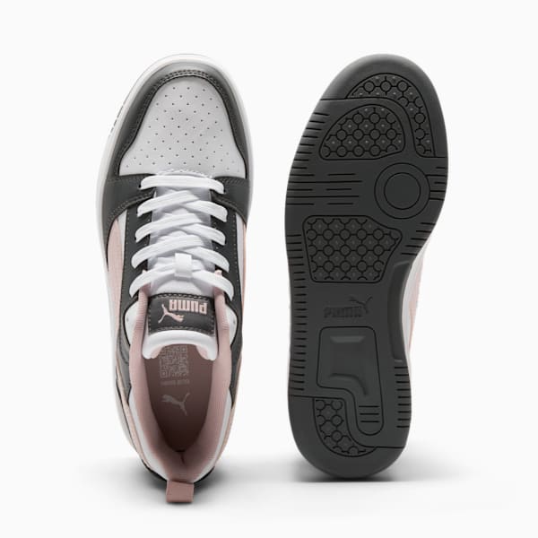 Tenis para mujer Rebound v6 Low, Strong Gray-Mauve Mist-PUMA White, extralarge