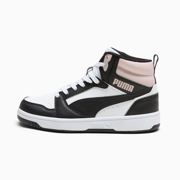 Sneakers Rebound V6 Mid Femme, PUMA White-PUMA Black-Mauve Mist, extralarge