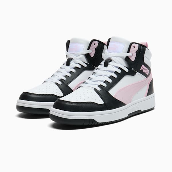 Tenis Rebound para mujer V6 Mid, PUMA White-Rose Mauve-PUMA Black, extralarge