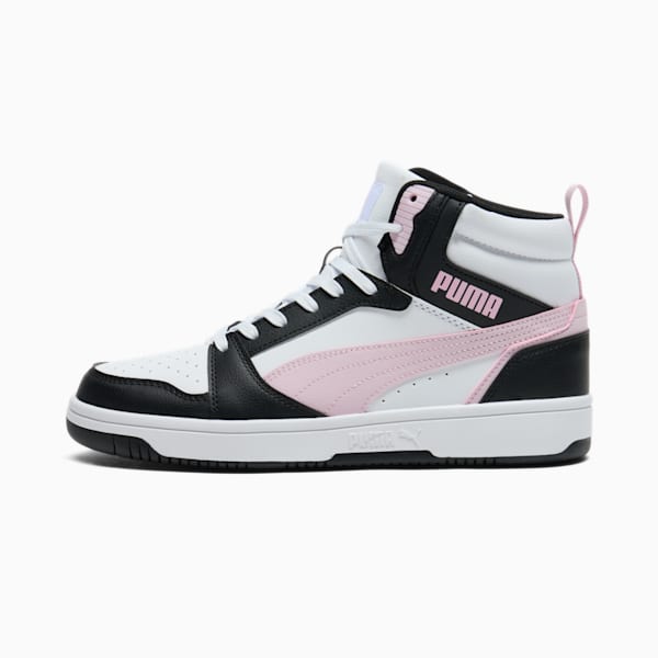 Tenis Rebound para mujer V6 Mid, PUMA White-Rose Mauve-PUMA Black, extralarge