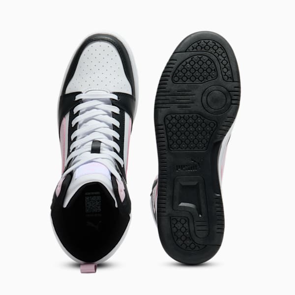 Tenis Rebound para mujer V6 Mid, PUMA White-Rose Mauve-PUMA Black, extralarge