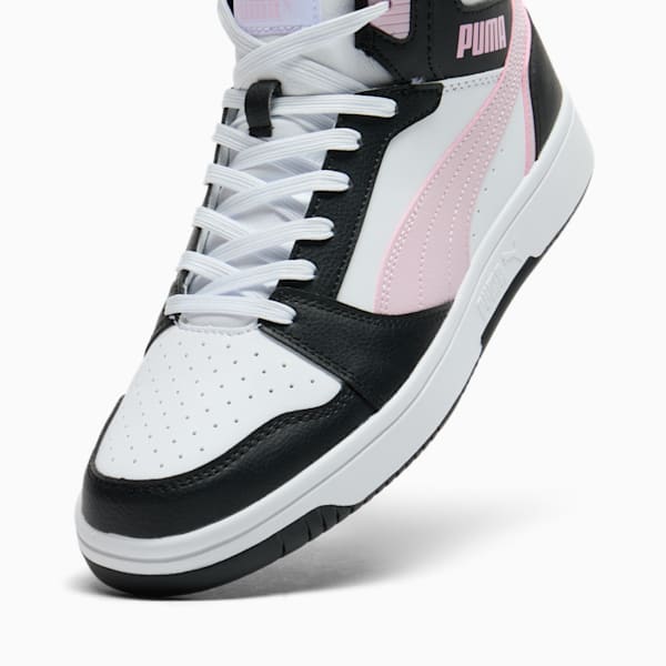 Tenis Rebound para mujer V6 Mid, PUMA White-Rose Mauve-PUMA Black, extralarge