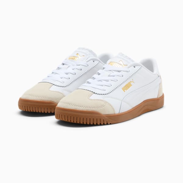 PUMA Club 5v5 Lux Women's Sneakers, Alpine Snow-PUMA White-PUMA Gold, extralarge