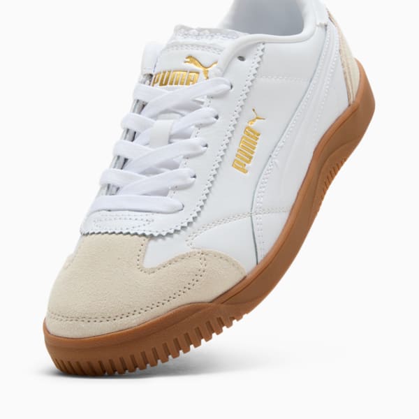 PUMA Club 5v5 Lux Women's Sneakers, Alpine Snow-PUMA White-PUMA Gold, extralarge