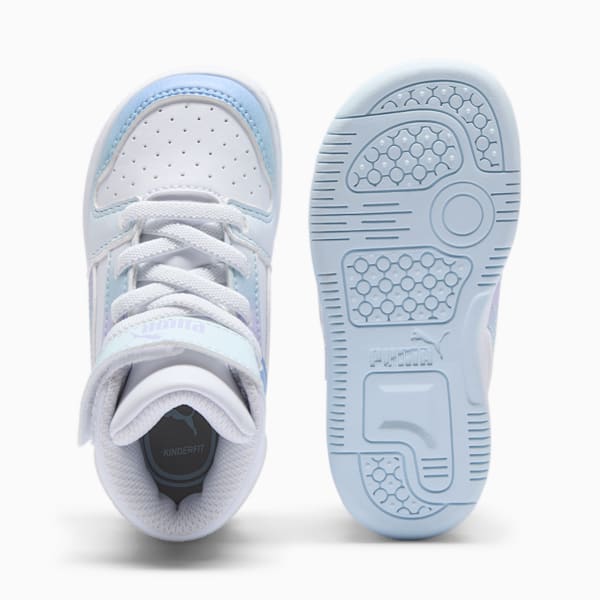 Rebound LayUp SL Euphoria V Toddlers' Sneakers, PUMA White-Vivid Violet-Turquoise Surf, extralarge