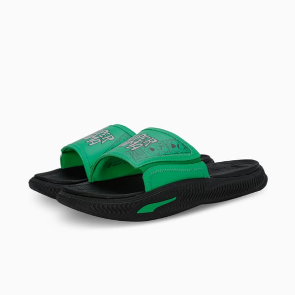 Softride Pro 24 Super Men's Slides, PUMA Black-Grassy Green-PUMA White, extralarge-IND