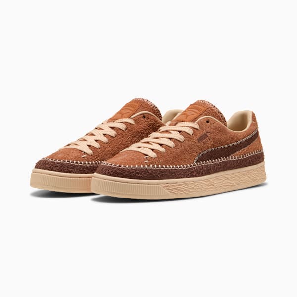Suede Moccasin Sneakers Unisex, Brandy-Chocotart, extralarge
