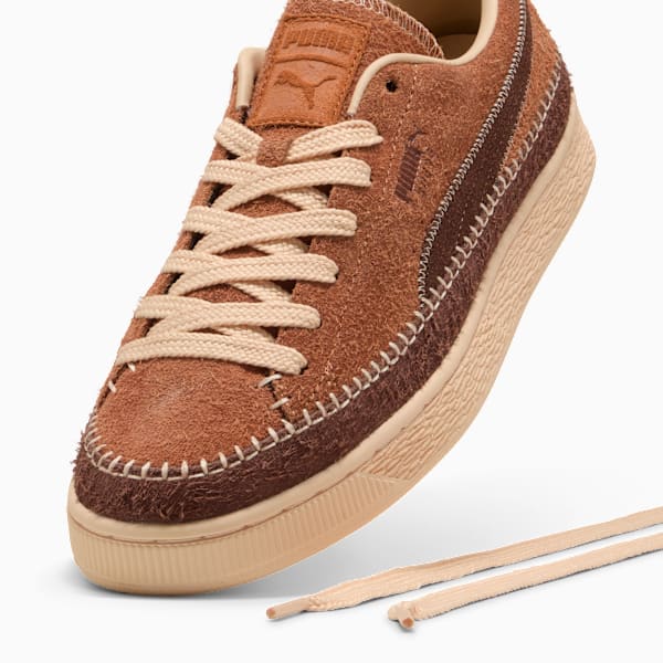 Suede Moccasin Sneakers Unisex, Brandy-Chocotart, extralarge