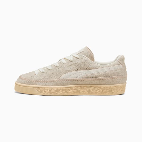 Suede Moccasin Sneakers Unisex, Frosted Ivory-Warm White, extralarge