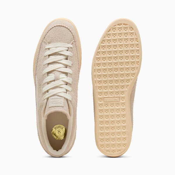 Suede Moccasin Sneakers Unisex, Frosted Ivory-Warm White, extralarge