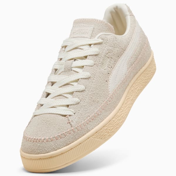 Suede Moccasin Sneakers Unisex, Frosted Ivory-Warm White, extralarge