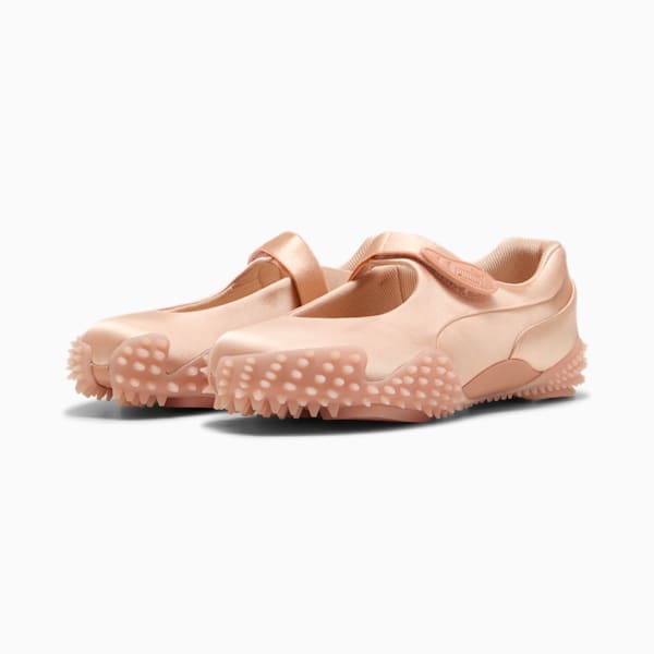 ウィメンズ モストロ フェイ サテン スニーカー, Jasmine Pink-PUMA White, extralarge-JPN