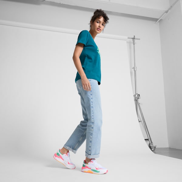 Zapatos para mujer X-Ray Speed Wide, PUMA White-Sunset Glow-Jade Frost, extralarge