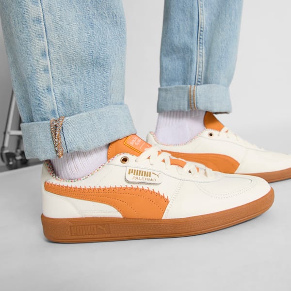 Tenis PUMA x SQUID GAME Palermo Unisex, Warm White-Pumpkin Pie, extralarge