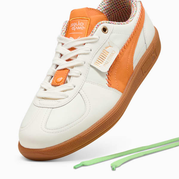 Tenis PUMA x SQUID GAME Palermo Unisex, Warm White-Pumpkin Pie, extralarge