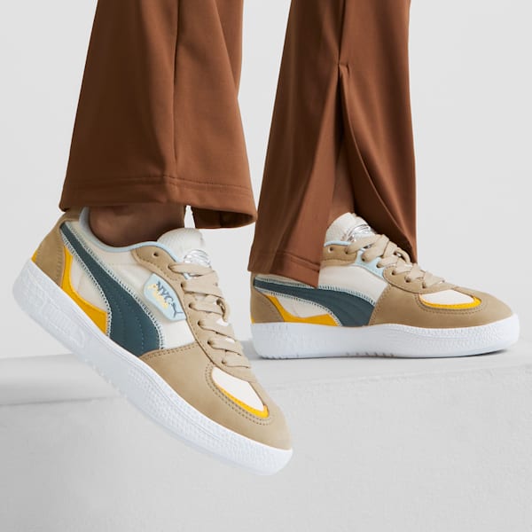 Tenis Palmero Lamoda NYC Long Run para mujer, Oak Branch-Gray Skies-Tangerine, extralarge