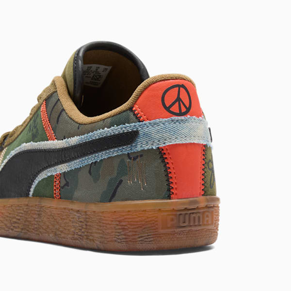 Suede Peace And Love Flagship Sneakers, Olive Drab-PUMA Black-Redmazing, extralarge