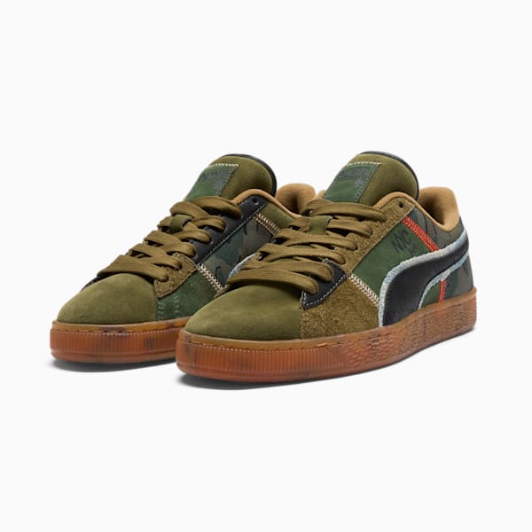 Suede Peace And Love Flagship Sneakers, Olive Drab-PUMA Black-Redmazing, extralarge