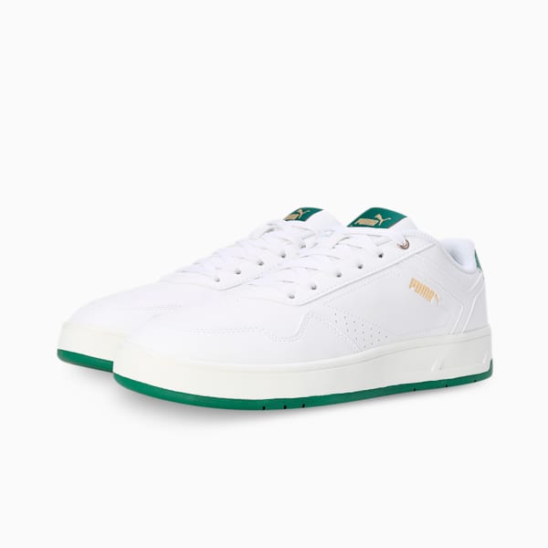 Court Classic Men's Sneakers, PUMA White-Vine-PUMA Gold, extralarge-IND