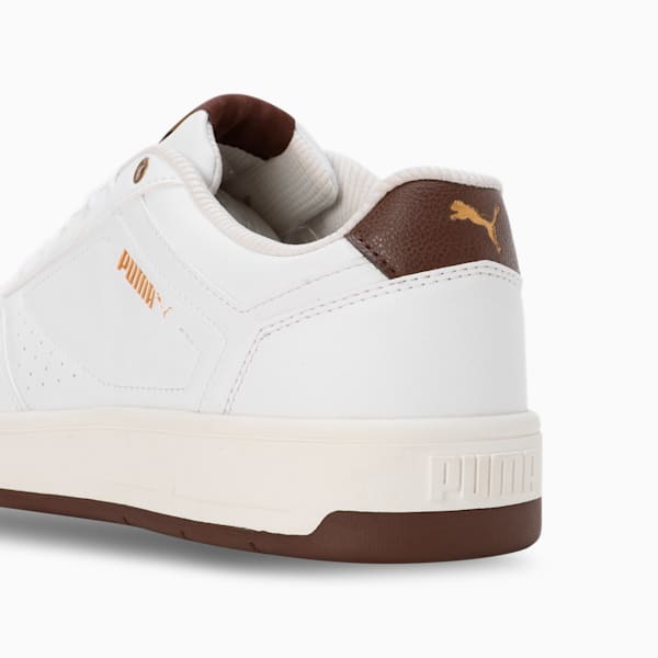 Court Classic Men's Sneakers, PUMA White-Chestnut Brown-PUMA Gold, extralarge-IND