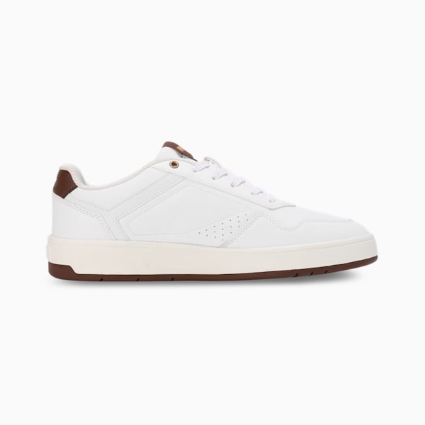 Court Classic Men's Sneakers, PUMA White-Chestnut Brown-PUMA Gold, extralarge-IND
