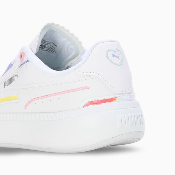 Tori Pixie Women's Sneakers, PUMA White-Lavendar Pop-Pale Lemon-PRISM PINK, extralarge-IND