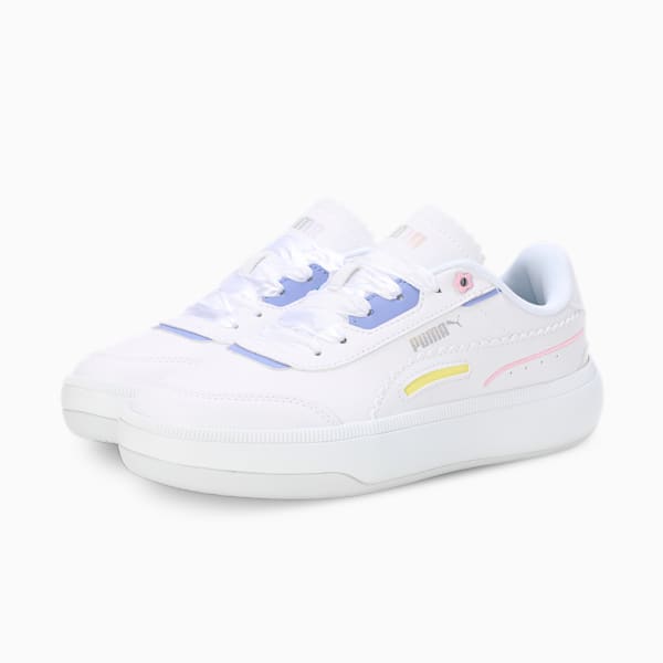 Tori Pixie Women's Sneakers, PUMA White-Lavendar Pop-Pale Lemon-PRISM PINK, extralarge-IND