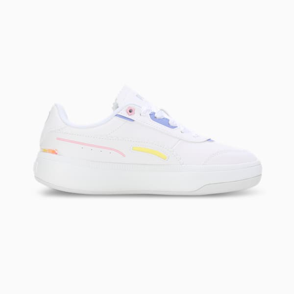 Tori Pixie Women's Sneakers, PUMA White-Lavendar Pop-Pale Lemon-PRISM PINK, extralarge-IND