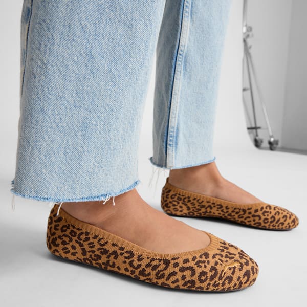 Ballerines Ilana Leopard Femme, Caramel Latte-Alpine Snow, extralarge