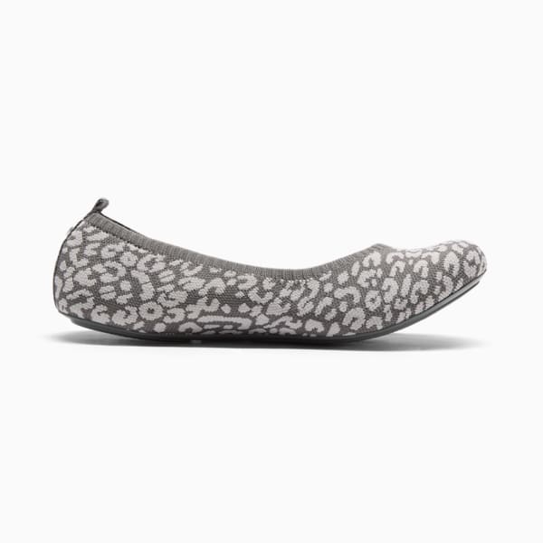Ilana Leopard Women's Ballet Shoes, Flat Medium Gray-Galactic Gray, extralarge