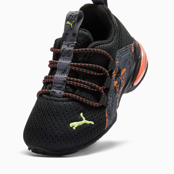 PUMA Axelion Mesh Full Throttles Sneakers Toddlers Black Flame Flicker Lime Smash Size 10