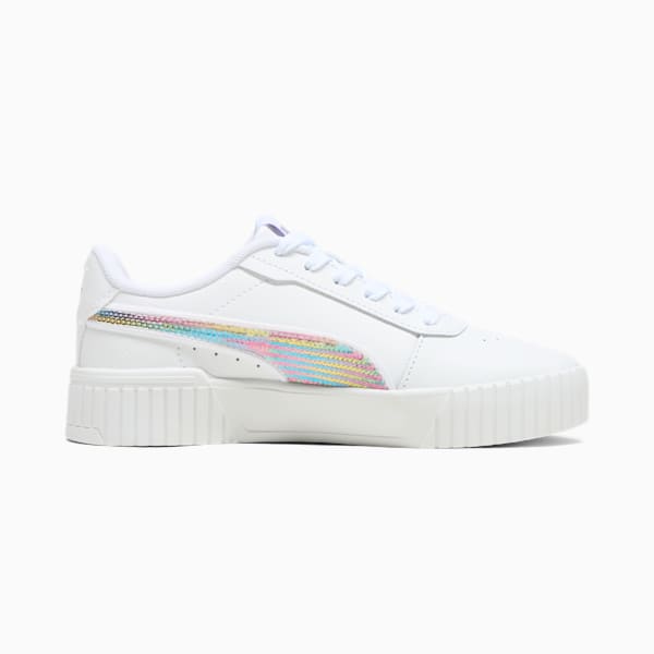 Carina 2.0 Sequins Big Kids' Sneakers, PUMA White-Pale Plum, extralarge