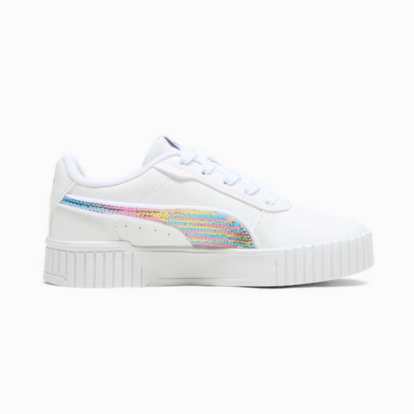 Carina 2.0 Sequins Little Kids' Sneakers, PUMA White-Pale Plum, extralarge
