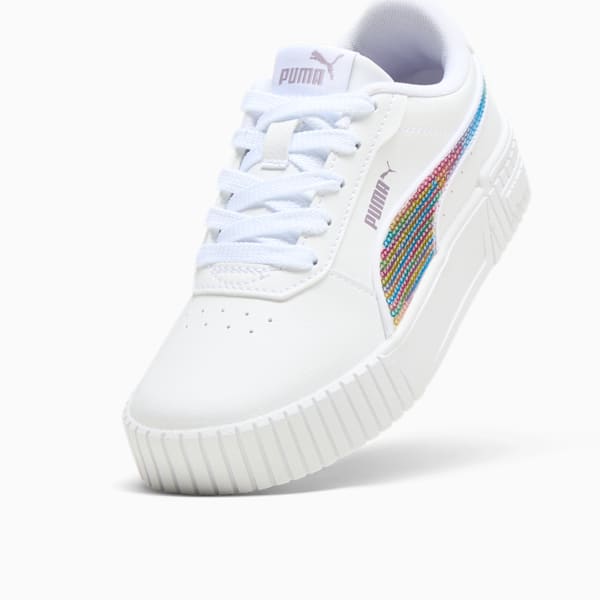 Carina 2.0 Sequins Little Kids' Sneakers, PUMA White-Pale Plum, extralarge