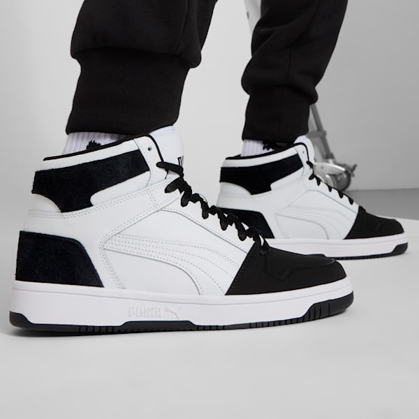 Rebound LayUp SL INK Men's Sneakers, PUMA White-PUMA Black, extralarge