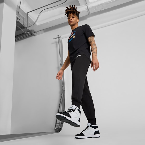 Rebound LayUp SL INK Men's Sneakers, PUMA White-PUMA Black, extralarge