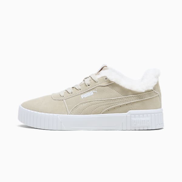 Carina 2.0 Teddy Suede Women's Sneakers, Desert Dust-Desert Dust-PUMA White, extralarge