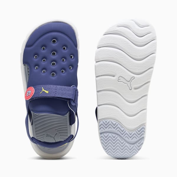 Evolve Poised 2 Race Little Kids' Slides, Blue Crystal-Cool Weather-Lemon Sherbert-Peach Frost, extralarge